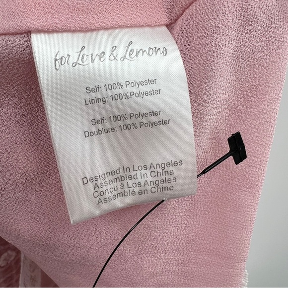 For Love & Lemons NWT Melanie Mini Dress in Pink Gingham Polka Dots size XL - Picture 8 of 11